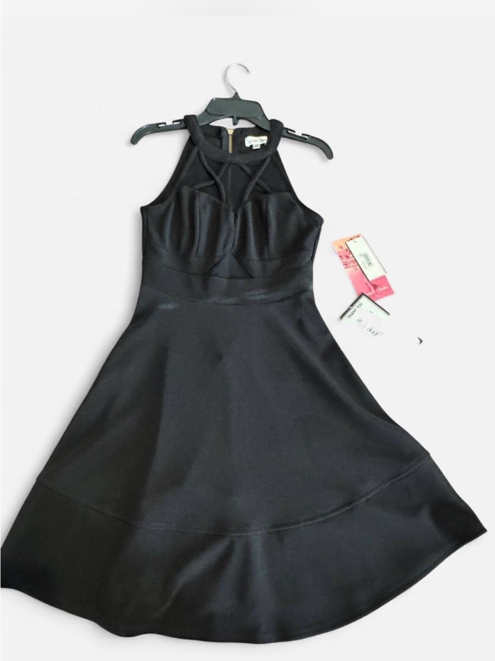 Emerald Sundae Black One-Shoulder Fit & Flare Dress